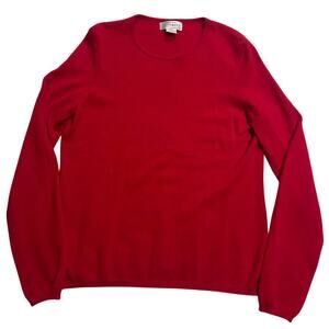 Sutton Studio Cashmere Bloomingdales 100% Cashmere Sweater Womens Sz Medium Red
